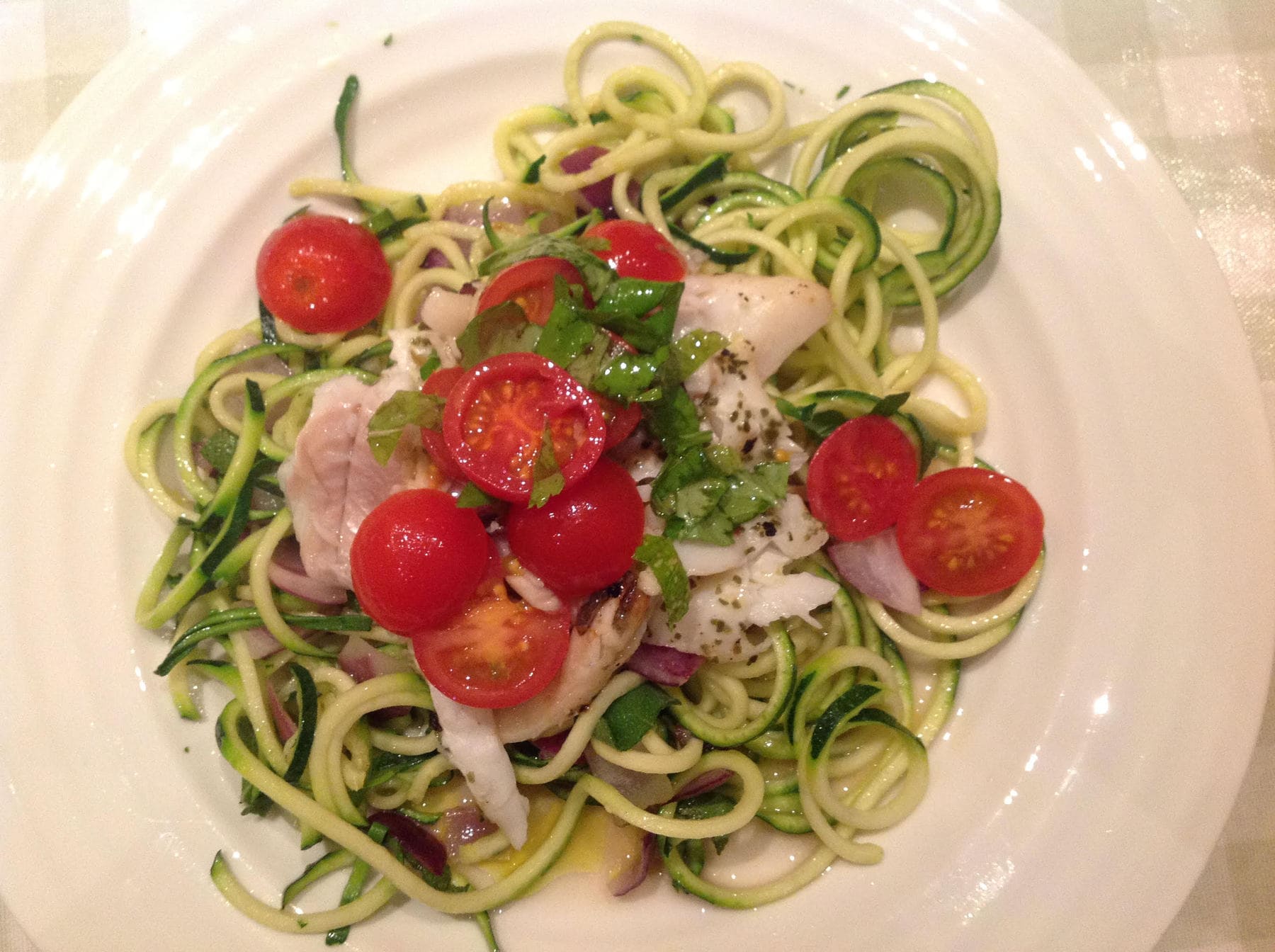 Quick and healthy dinners #2 - white fish with courgetti | Naturopathy ...